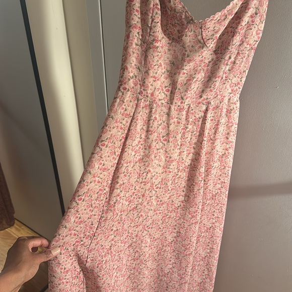 Floral Pink Women's Intimate Dress - Picture 6 of 7